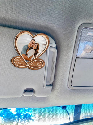 Personalized Valentine's Day Gift For Him, Custom Photo Car Visor Clip, Boyfriend Husband Gifts, Custom Drive Safe Sun Visor Picture Clip