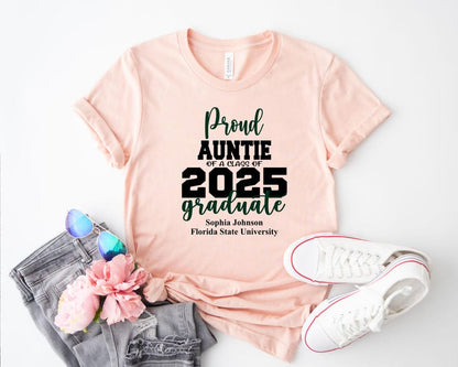 Proud Of A Class Of 2025 Graduate Shirt,Custom Proud Family Shirt,Class of 2025 Family Graduation Shirts, Custom Family Graduation Shirts