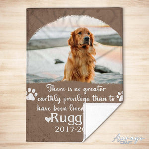 Personalized Pet Memorial Photo Blanket, Customized Dog Cat Photo Throws, Pet Face Photo Memory Gift For Dog Cat Lovers, Custom Pet Blanket