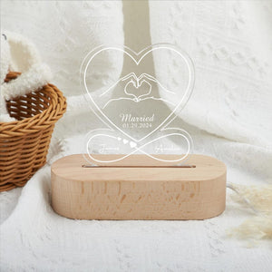 Personalized Infinity Love Night Light,Customized Night Light With Name,Wedding Gifts for Couple,Anniversary Gift,Valentine's Gift for Her