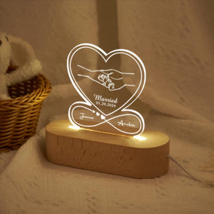 Personalized Infinity Love Night Light,Customized Night Light With Name,Wedding Gifts for Couple,Anniversary Gift,Valentine's Gift for Her