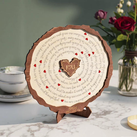 15 Reasons Why I Love You table frame- Romantic Gift For Someone Special - Wedding - Anniversary - Valentine's Day