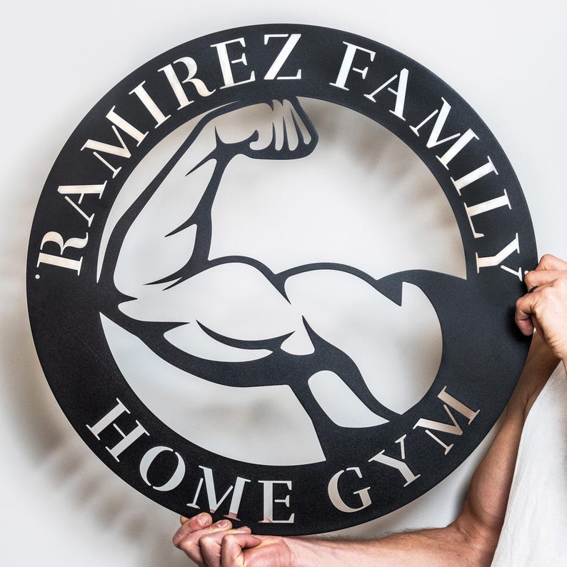 Metal Fitness Sign | Custom Home Gym Sign | Weightlifting Gift | Workout Room Decor | Gym Wall Art | Cross Fit Sign | Fitness Gift