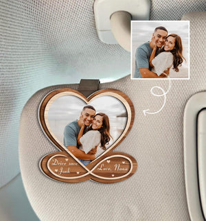 Personalized Valentine's Day Gift For Him, Custom Photo Car Visor Clip, Boyfriend Husband Gifts, Custom Drive Safe Sun Visor Picture Clip