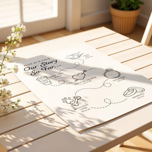 Custom Milestone Relationship Timeline Print, Anniversary Gift, Gift for Couples, Special Valentine's Gift Idea for Partner, Unframed