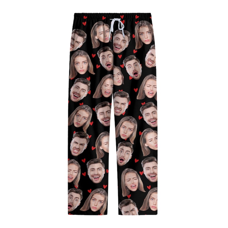 Personalized Pajamas Pants For Men Women, Custom Pajamas With Photo Dog Cat Photo, Customized Pjs Bottoms Gift For Couple, Valentines Gifts