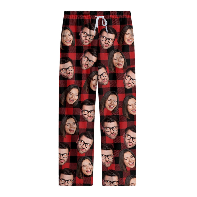 Personalized Pajamas Pants For Men Women, Custom Pajamas With Photo Dog Cat Photo, Customized Pjs Bottoms Gift For Couple, Valentines Gifts