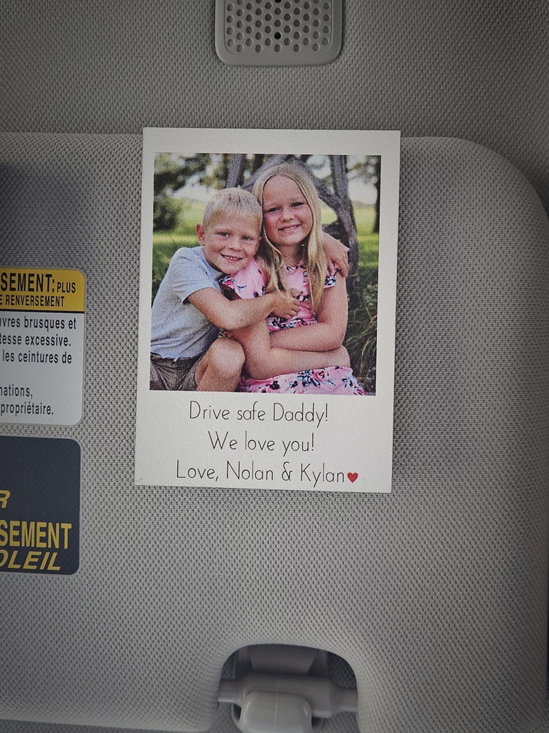 Car Photo Visor Clip, Gift for Dad, Gift for Mom, Valentine's Day Gift, Personalized visor clip, Gift for boyfriend, Gift for girlfriend