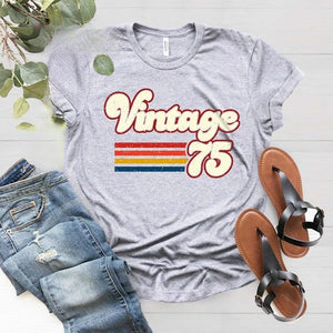 1975 Vintage Birthday Gift Tee, Retro Style, 50th Birthday for Women, Vintage 1975 T-Shirt, 50th Birthday, 50th Birthday Gift, Father Gift