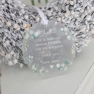 Personalised Special Friend Gift, Frosted Acrylic, Friendship Keepsake Gift, Best Friend Gift, Thank you Gifts, Gift for Friends