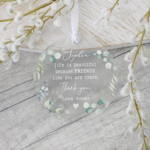 Personalised Special Friend Gift, Frosted Acrylic, Friendship Keepsake Gift, Best Friend Gift, Thank you Gifts, Gift for Friends
