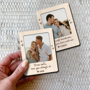 Custom Photo Car Visor Clip, Drive Safe, Valentines Day Gift for Boyfriend, Custom Photo Car Decoration, Couple Photo Visor Clip