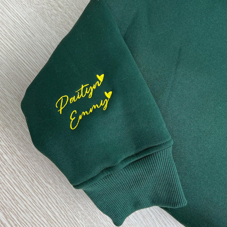 Custom Dance Mom Embroidered Sweatshirt, Personalized Dancer Name on Sleeve, Gift for Dance Mama, Dancing Crewneck for Mothers Day, Mom Gift