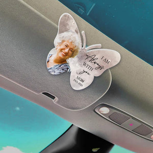 Personalized Memorial Photo Car Visor Clip, Memorial Gift, Custom Memorial Sun Visor Picture Clip, Loss Of Dad Gift, Memorial Keepsake Gifts