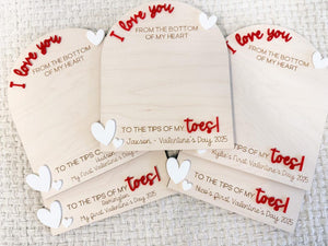 Valentine's Day Handprint Love Board, Kids Footprint Sign, First Valentine's Day Craft, Heart Keepsake Board For Baby's First Valentine