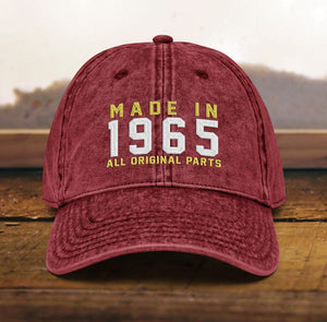 60th Birthday gift Vintage Embroidered Hat for 60th Birthday Born In 1966 Cotton Twill Cap