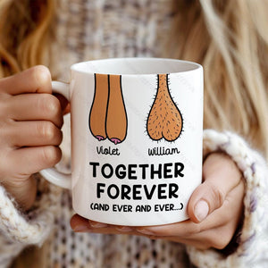 Personalized Together Forever Ceramic Coffee Mug, Funny Couple Gift