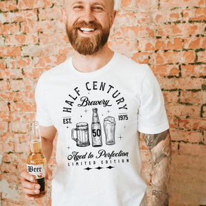 50th Birthday Shirt for Him, 1975 Vintage Birthday TShirt, Beer Lover Birthday Tee, Mens 50th Birthday T-Shirt, Funny 50th Gift for Husband