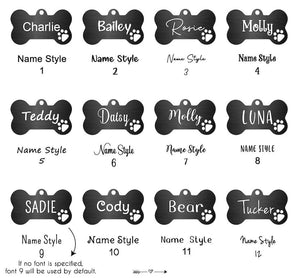 Dog Tag, Pet Name Tags, Dog ID Tag, Dog Name Tag, Custom Dog Tag, Engraved Dog Tag Personalized Dog Tag, Bone Star & 8+ Shapes Free Shipping