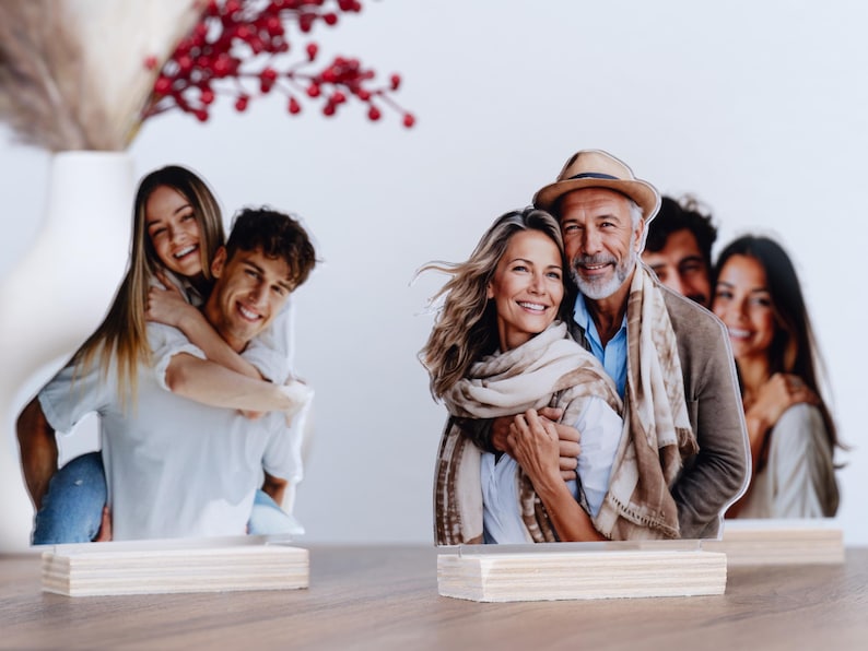 Custom Photo Statuette, Gifts for Dad, Photo Gifts, Anniversary Gift for Him, Her, Acrylic Photo Cutouts, Photo Sculptures, Portrait Gift