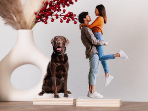 Photo Statuette, Custom Photo Gifts, Christmas Gifts for Him, Her, Portrait Gift, Acrylic Photo Cutouts, Boyfriend Gift