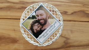 Dad Tie Label Suit Label, Picture Tie Patch, Photo Father of the Bride, Father of the Groom Wedding gift, Thank You Daddy, your little girl
