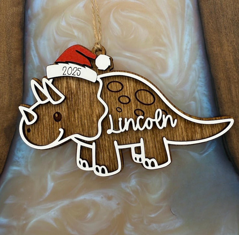 Dinosaur Ornament | Personalized Dinosaur Ornament | Stegosaurus Ornament | Baby Ornament |Trex Ornament | Personalized Trex