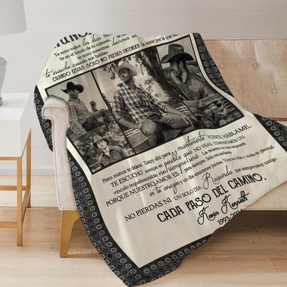 Personalized I Never Left You Spanish Memorial Blanket Gift, Nunca Te DeJ Blanket, Loss Of Husband Gift, Bereavement Gift Loss Of Husband