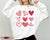 Womens Valentines Hearts Sweatshirt, Valentine's Day Shirt, Love Hearts Valentine, Valentine Sweatshirt, Women's Valentines Day Sweatshirt