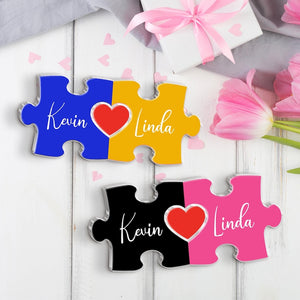 Personalized Puzzle Piece Name Sign Night Light, Valentine Gift for Him, Her, Puzzle Name Sign For Couples, Boyfriend Gift , Love Keepsake