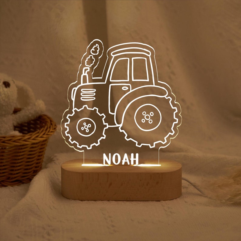 Cartoon Truck Night Lights,Boys Lamp,Construction Truck Gift,Nursery Decor Lamp,Birthday Gifts for Boys,Bedroom Light,Lights for Boys