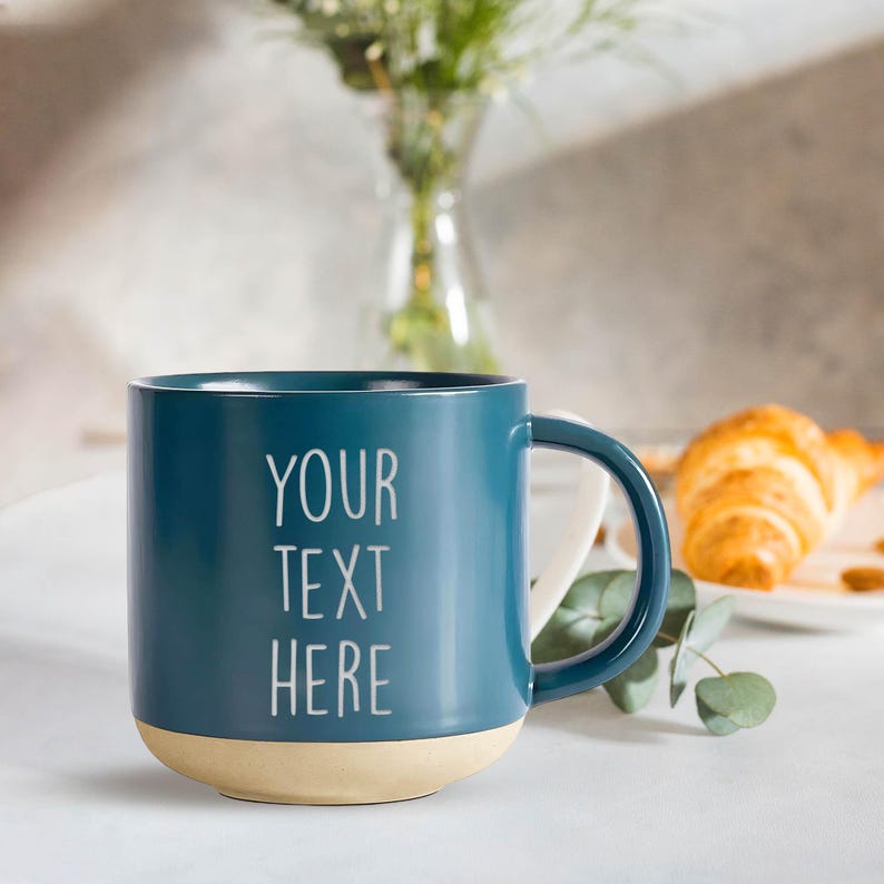 Custom Text Coffee Mug, Engraved Coffee Cup,Personalize Text Mug with Your Words,Ceramic Quote Coffee Mug Custom Mug Gift Your Words Here