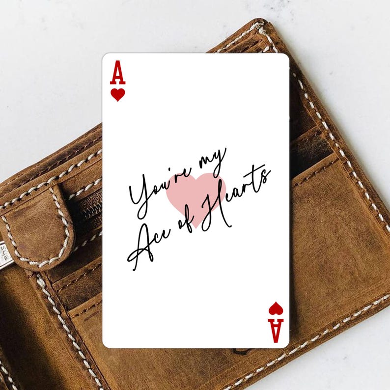 Couple Wallet Card, Playing Card Gift, Personalized Picture Wallet Insert, Anniversary Couple Gift, Photo Love Note Card, Wedding Photo Gift