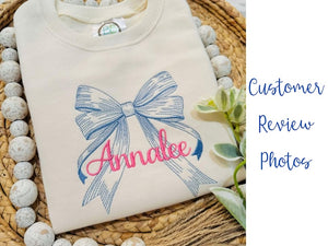 Bow machine embroidery design, Coquette Embroidery Design, Soft Girl Era, Bluework embroidery design Line-work bow il_794xN.6584638828_qm4b.jpg