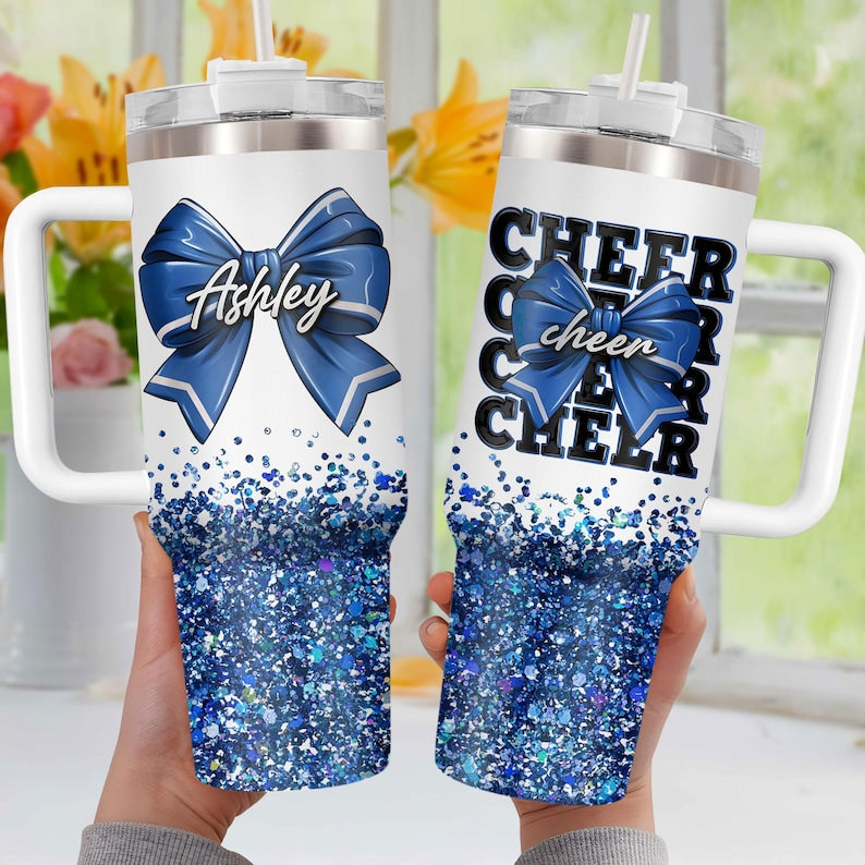 Personalized Cheerleader 40 Oz Tumbler, Cheerleading Team Gifts, Girls Cheerleading, Cheerleader Gifts, Gift for Cheerleader