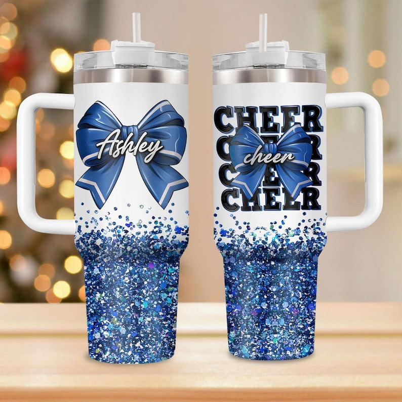 Personalized Cheerleader 40 Oz Tumbler, Cheerleading Team Gifts, Girls Cheerleading, Cheerleader Gifts, Gift for Cheerleader