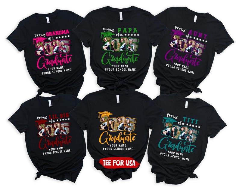 Proud Family TShirts,Group 2025 Grad Tees,Graduation Squad Tee,Senior 2025,Graduate 2025 Shirt,Custom Graduate Gift,High School Graduate Tee