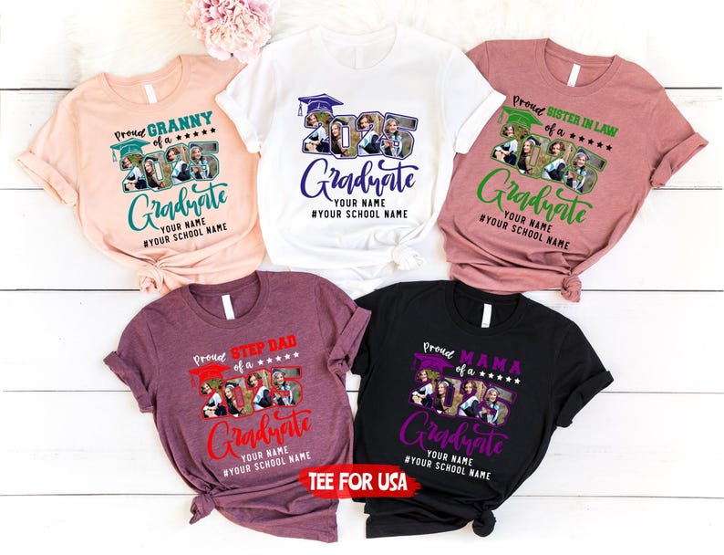 Proud Family TShirts,Group 2025 Grad Tees,Graduation Squad Tee,Senior 2025,Graduate 2025 Shirt,Custom Graduate Gift,High School Graduate Tee