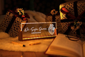 Heart Surgeon Personalized 3D Lamp - Unique Doctor Gift - Heart Surgery Gift - Customized Gifts for Heart Doctor - Cardiologist Gift Ideas