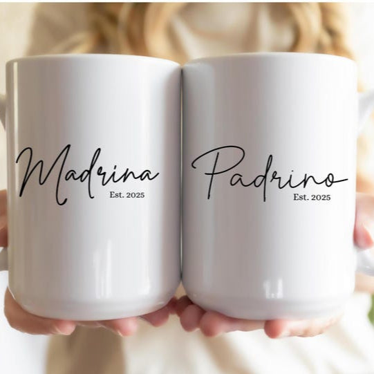 Godparent Proposal, Godparents Gift with Personalized, Madrina Mug, Padrino Mug, Godmother and Godfather, Spanish godparents