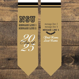 Your School Colors Personalized Stripes Graduation Stole, grad gift, gift for graduate, 2026 Stole, college graduation, class of 2026