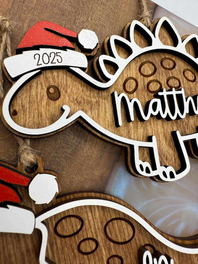 Dinosaur Ornament | Personalized Dinosaur Ornament | Stegosaurus Ornament | Baby Ornament |Trex Ornament | Personalized Trex