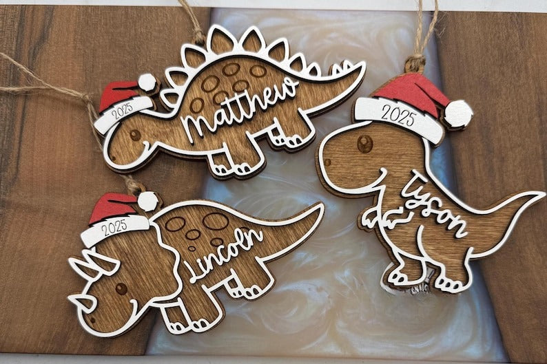 Dinosaur Ornament | Personalized Dinosaur Ornament | Stegosaurus Ornament | Baby Ornament |Trex Ornament | Personalized Trex