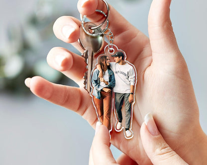 Personalized Photo Keychain, Dog Dad Gift, Custom Acrylic Charm, Dog Keychain, Pet Photo, Logo Printing Keychain, Family Photo Keychain