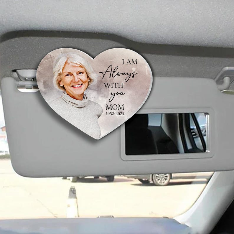 Personalized Memorial Photo Car Visor Clip, Memorial Gift, Custom Memorial Sun Visor Picture Clip, Loss Of Dad Gift, Memorial Keepsake Gifts