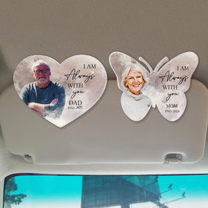 Personalized Memorial Photo Car Visor Clip, Memorial Gift, Custom Memorial Sun Visor Picture Clip, Loss Of Dad Gift, Memorial Keepsake Gifts