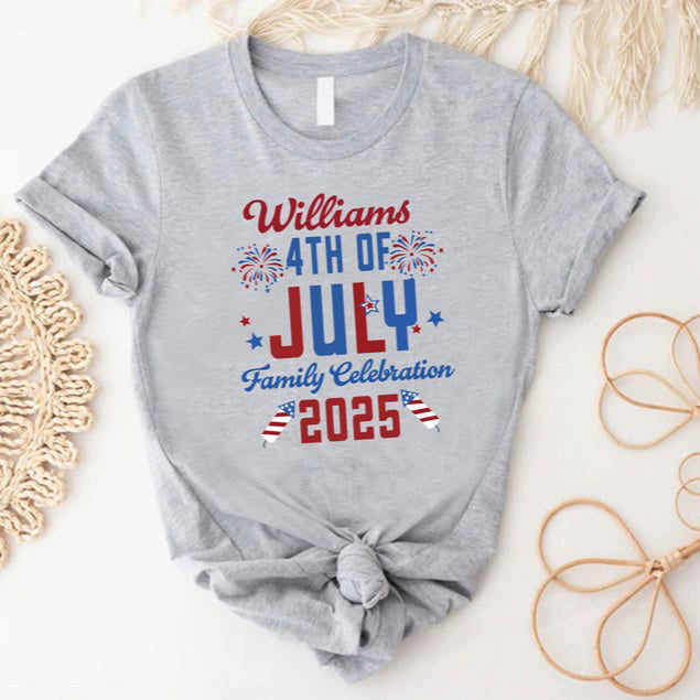 Custom 4th of July Family Tshirt,Independence Day Celebration 2025 Shirt,Patriotic Gift For American Family,Freedom Day Matching Family Gift