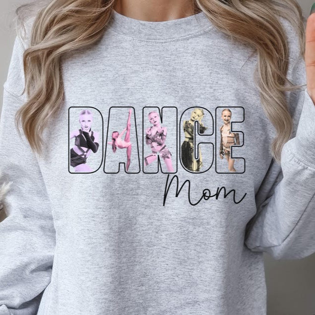 Custom Dance Mom Shirt with Photos, Personalized Dance Team Tee, Gift for Proud Dance Moms, Photo Collage Shirt, Competition Season Outfit