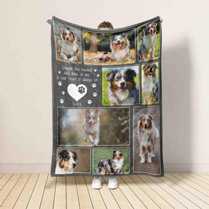 Personalized Dog Photo Blanket, Custom Dog Memorial Gift, Pet Sympathy Gift, Memorial Keepsake Gift, Loss Of Dog Gift, Gift For Dog Lovers