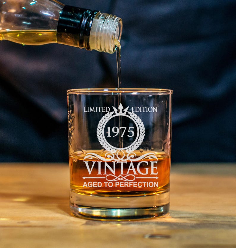50th Birthday Gift - Aged To Perfection Limited Edition - 50th Whiskey Glass - For Anniversary - Birthday Funny Gift - Best Gift For Him,Her